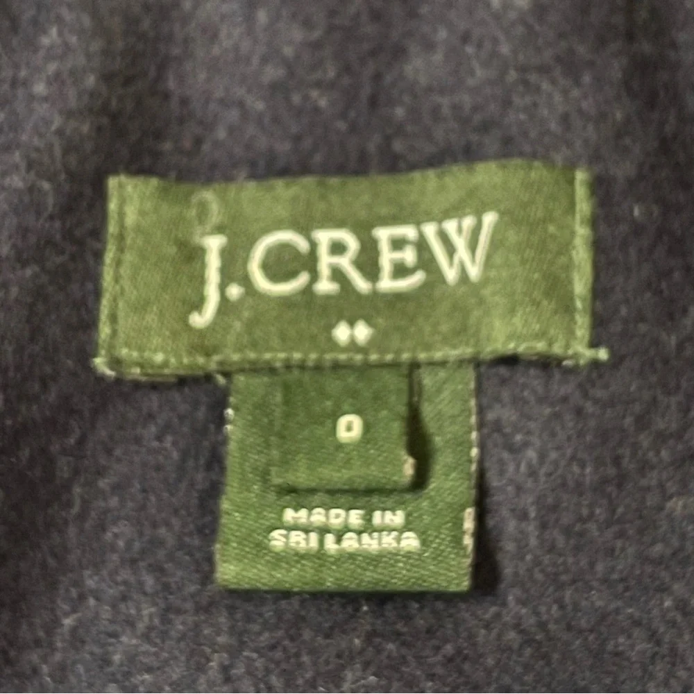 J. CREW Wool Blend Navy Gold Buttons Double Breasted Military‎ Sailor Peacoat 0